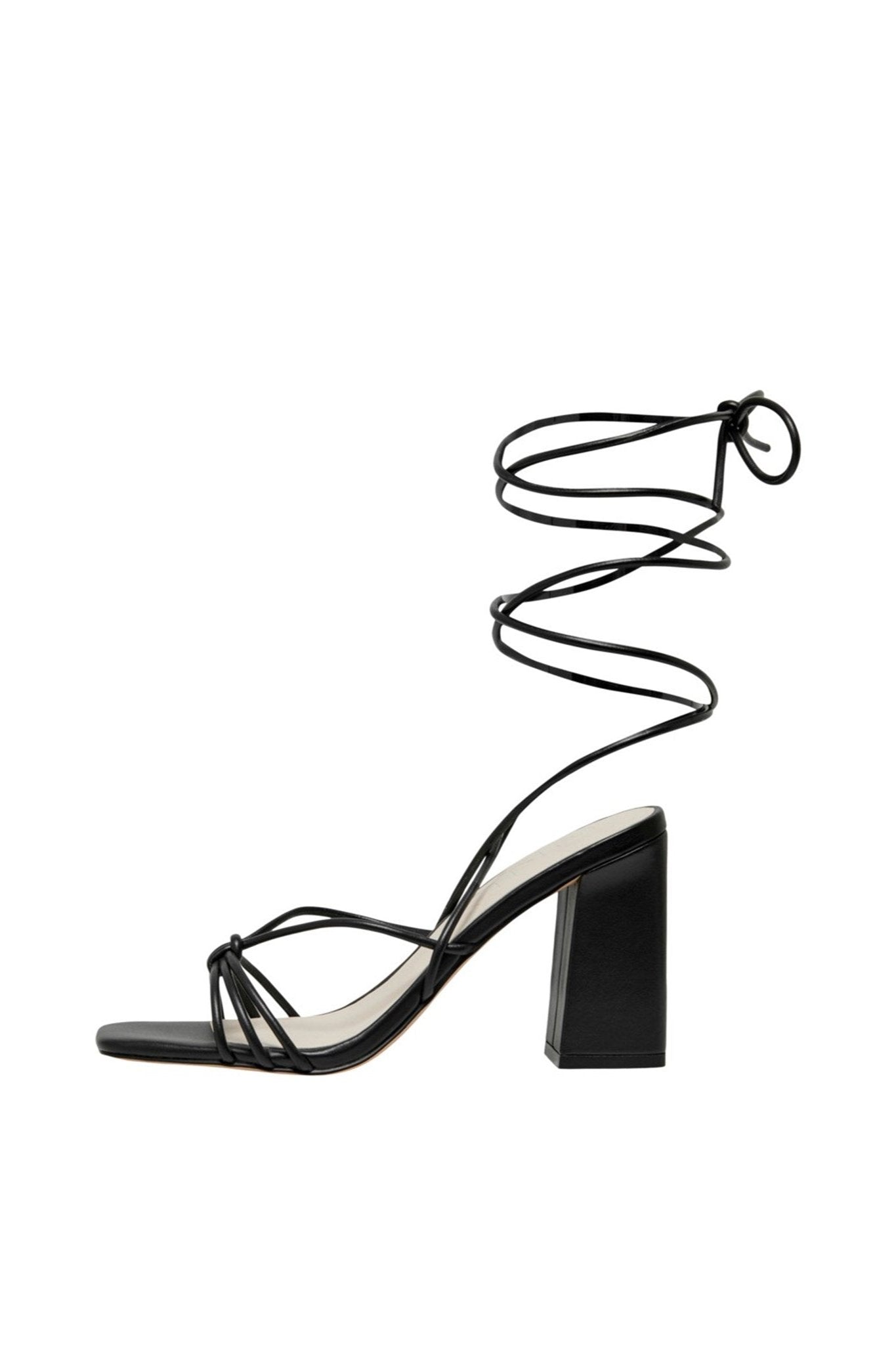 Højhælet Sandal - Sort