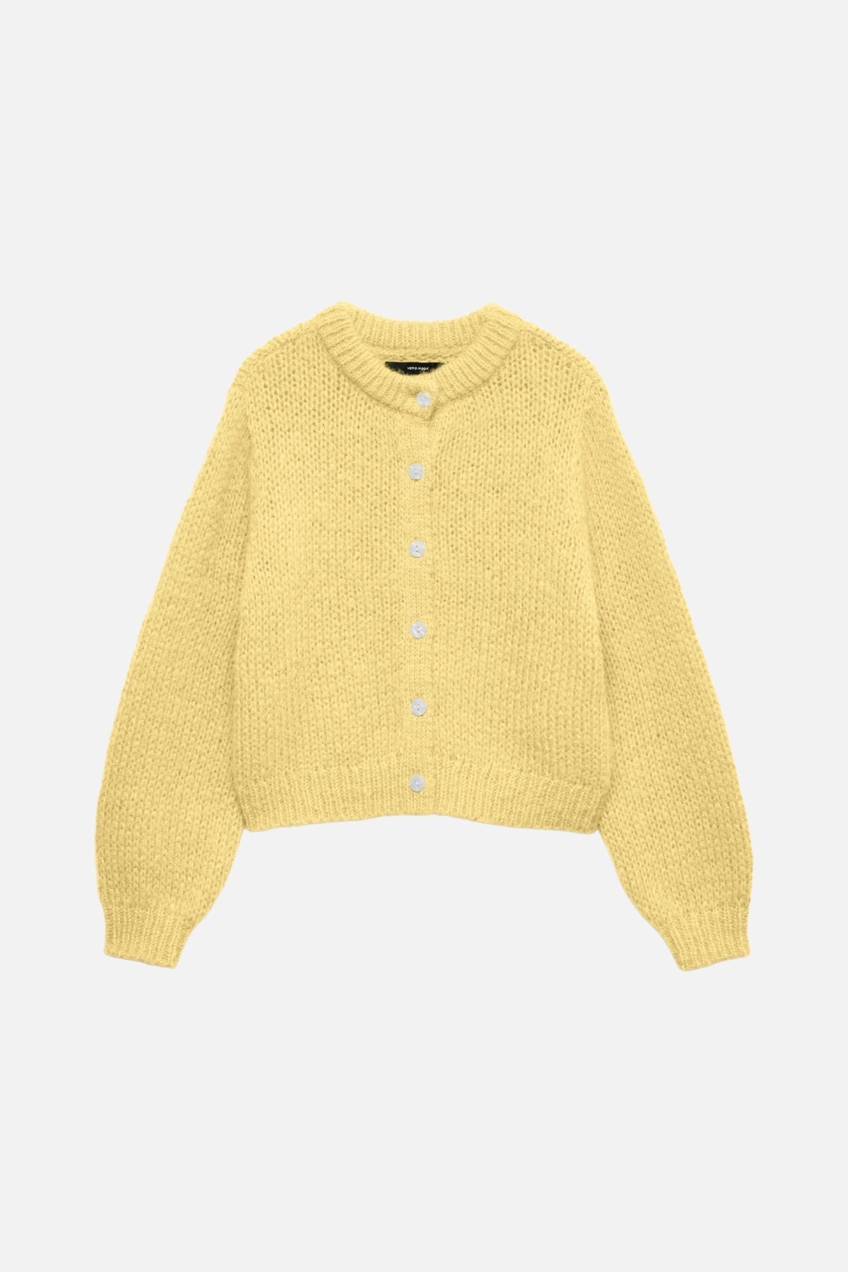 Wilo O-Neck Cardigan - Pale Banana