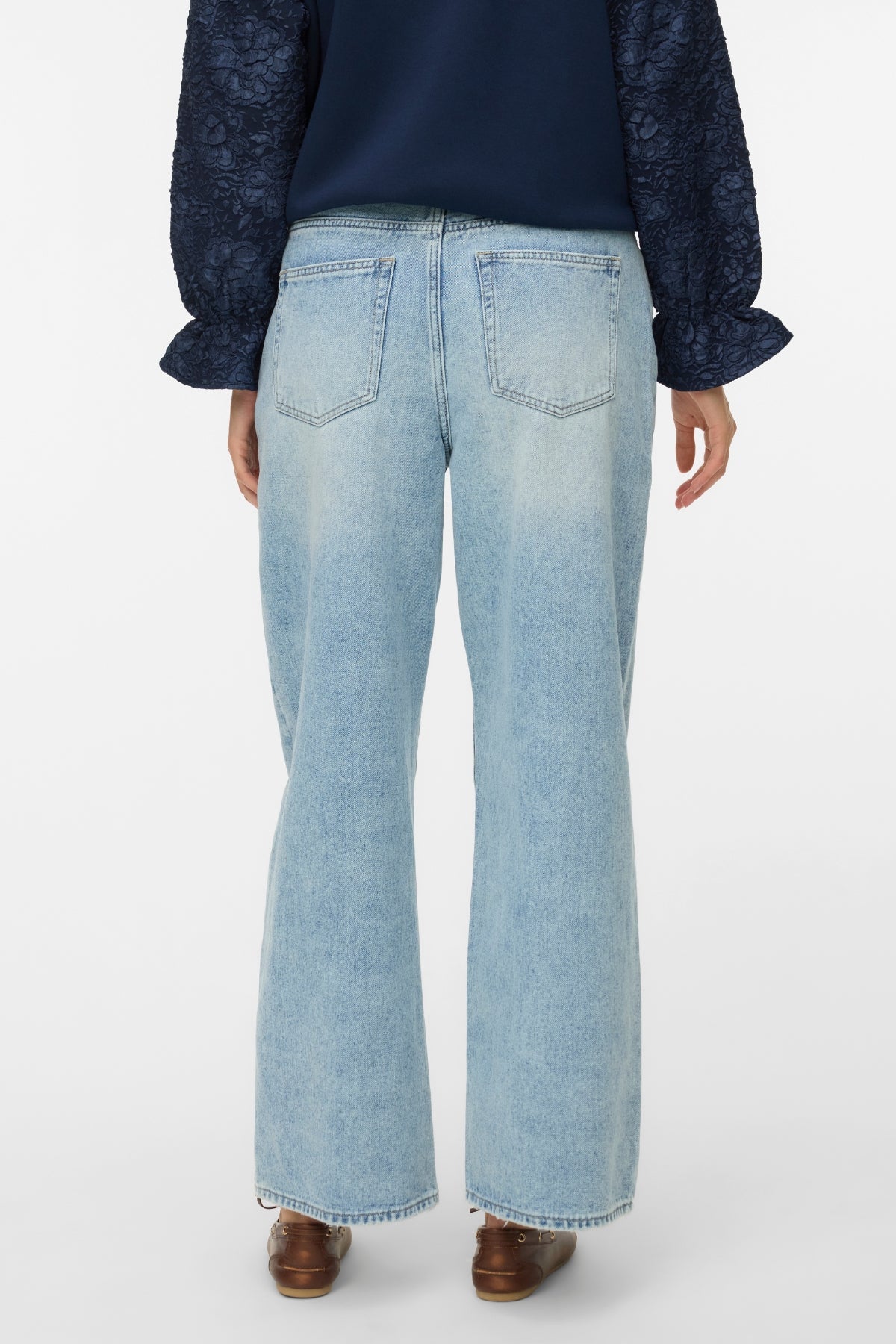 Wien Wide Belt Jeans - Light Blue Denim