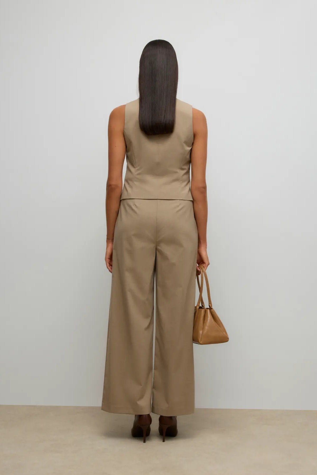 Ayah U-Neck Vest - Dune Melange