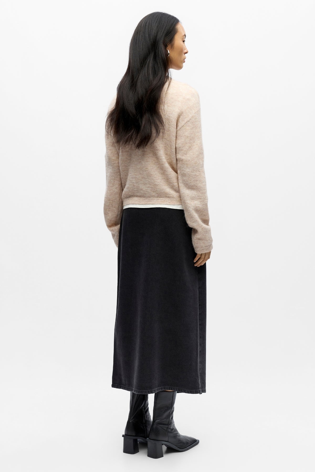 Agate Strik Cardigan - Humus Melange