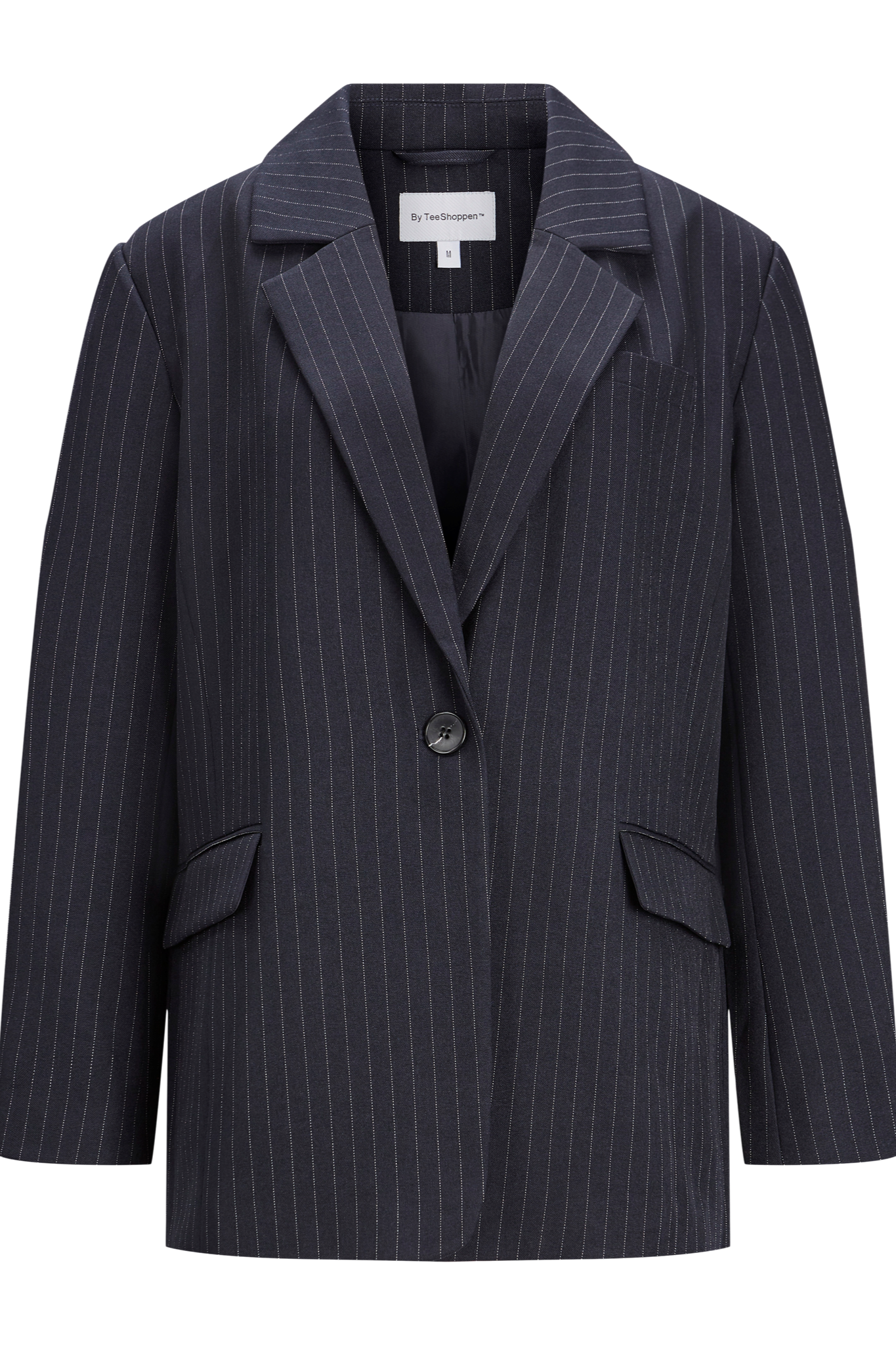 Oversized Blazer - Navy Pinstripe