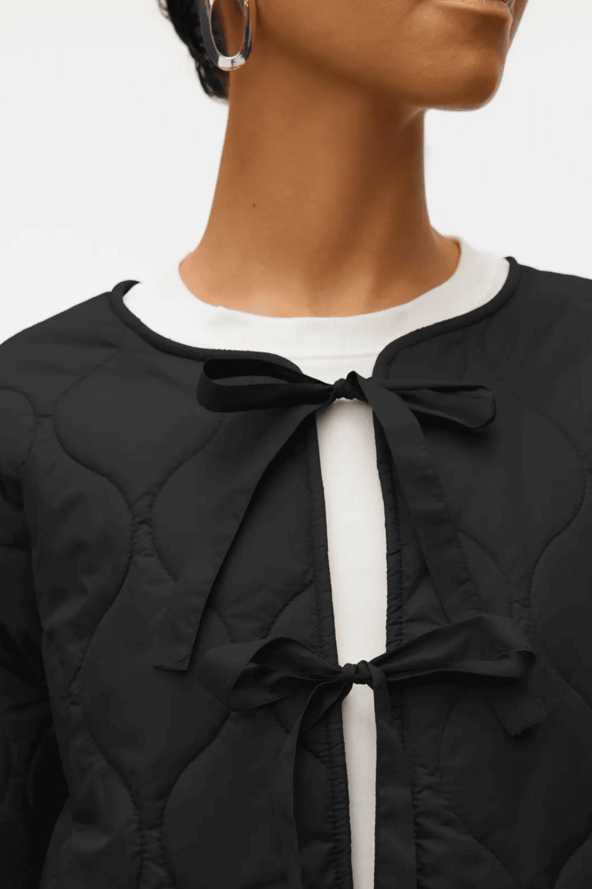 Sabine LS Quiltet Jakke - Sort