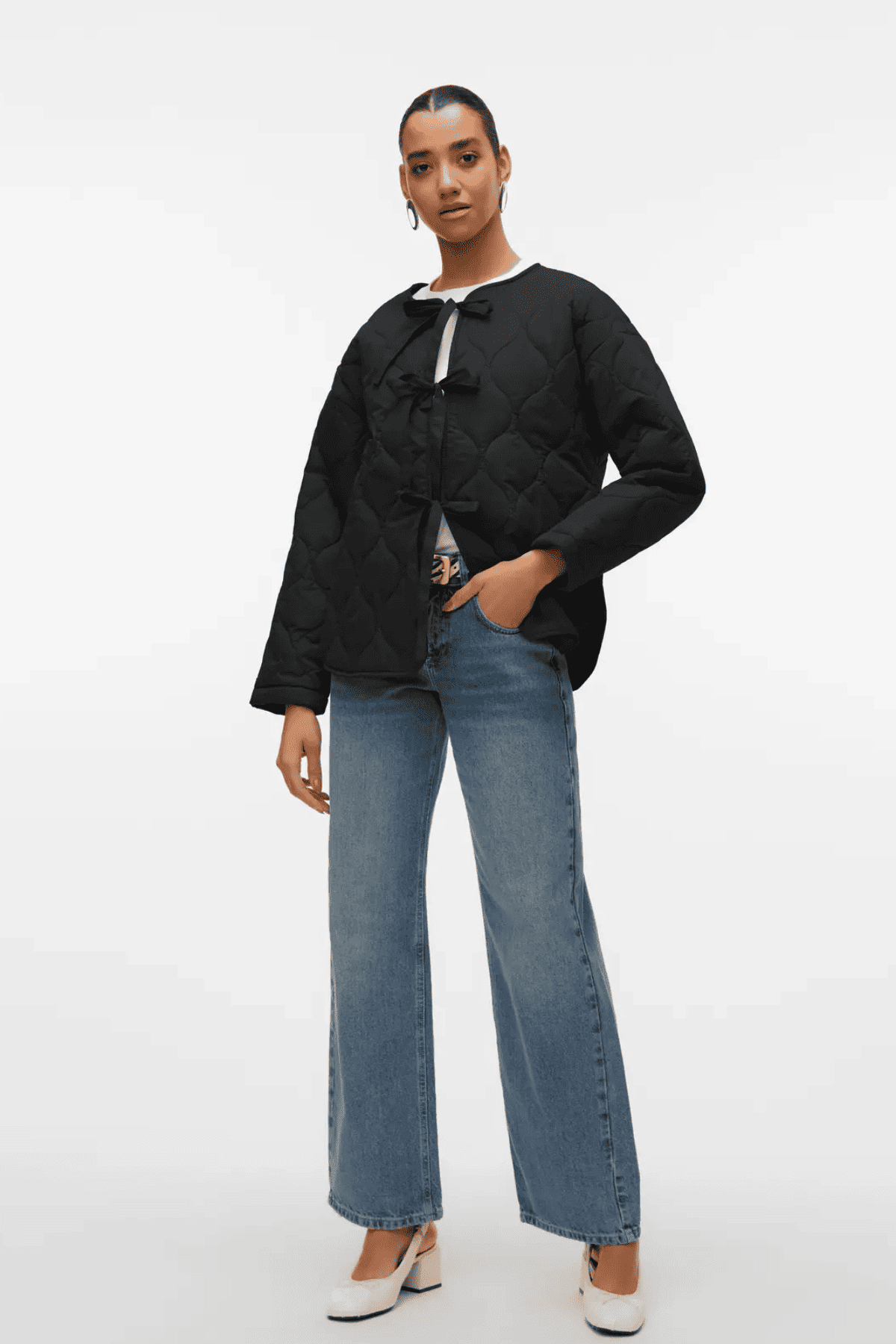 Sabine LS Quiltet Jakke - Sort