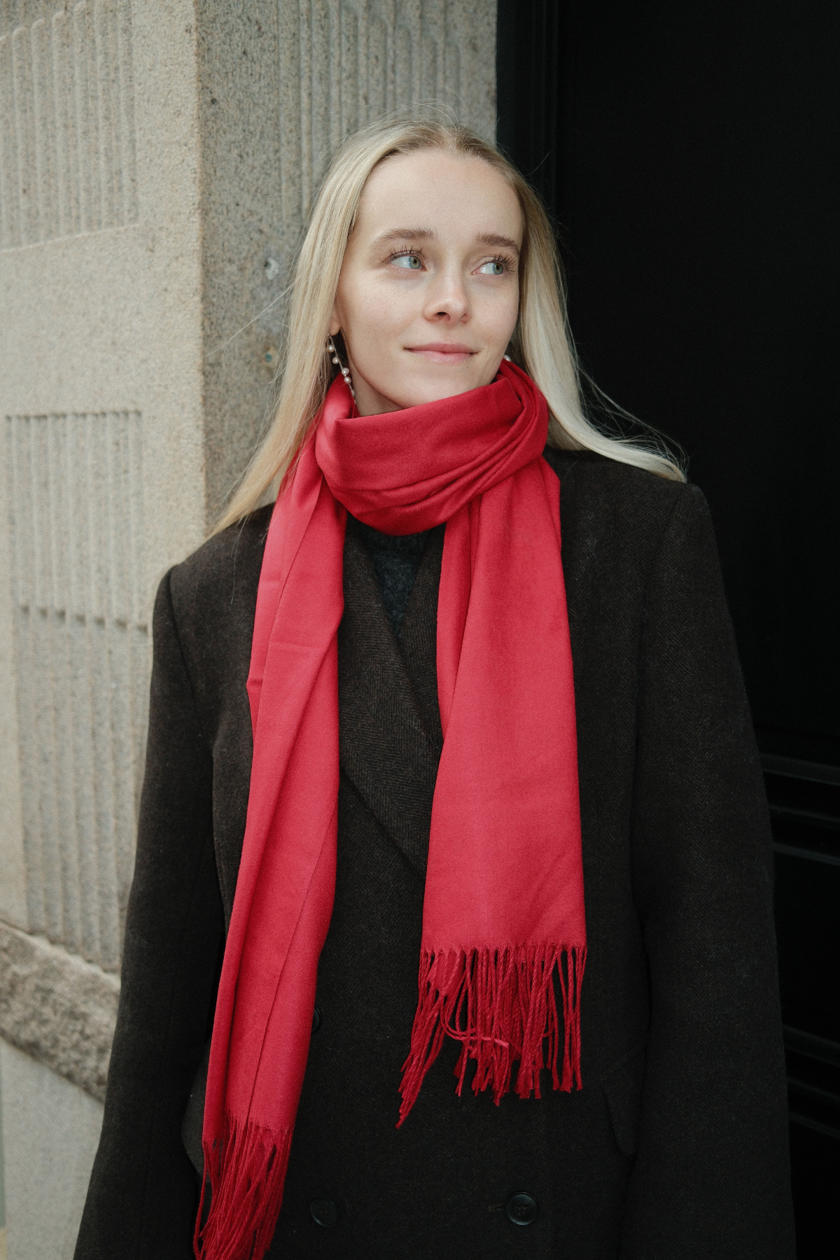 Halstørklæde - Rød