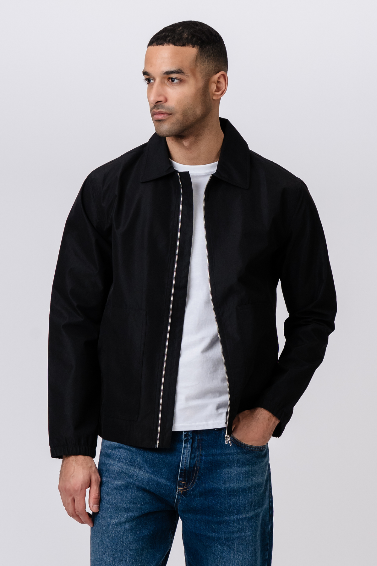 Short Zip Jacket - Sort