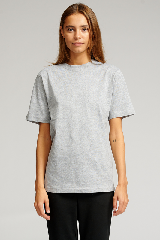 Oversized T-shirt - Grå Meleret