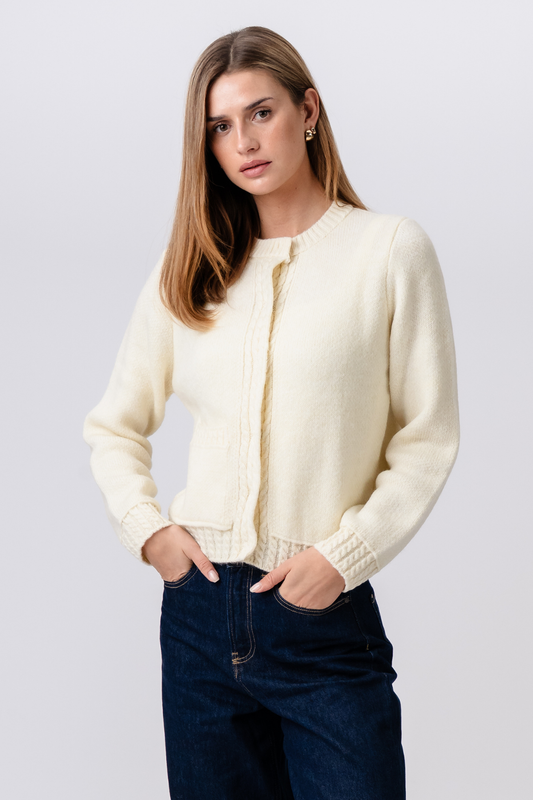 Emilie Strik Cardigan - Beige