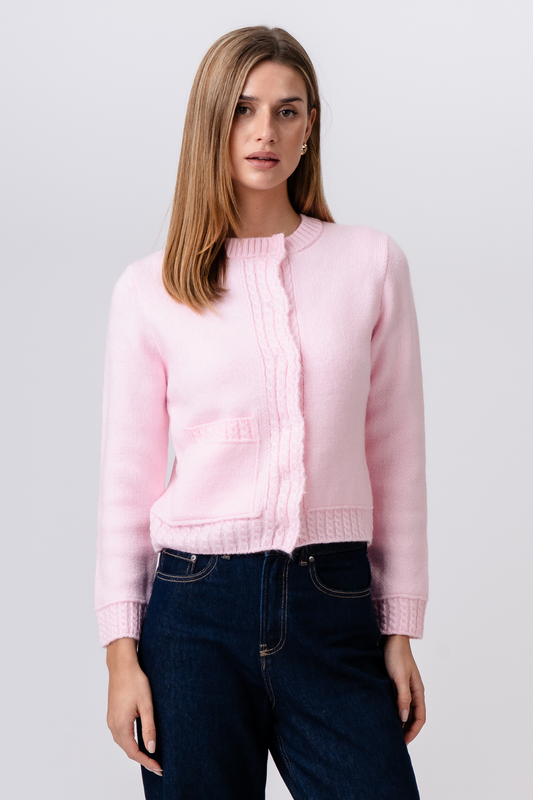 Emilie Strik Cardigan - Pink