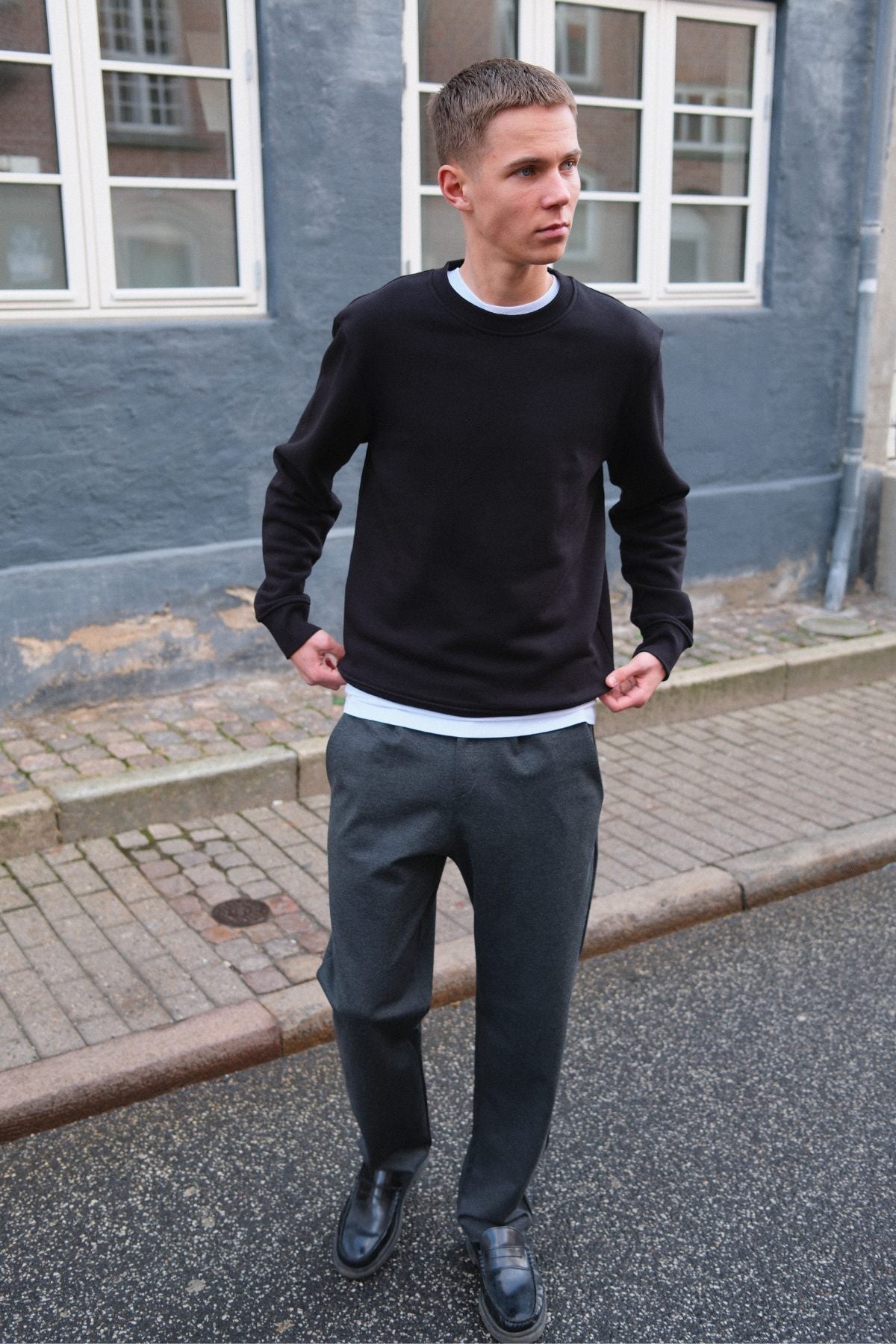 Performance Pants Wide - Melange Grey