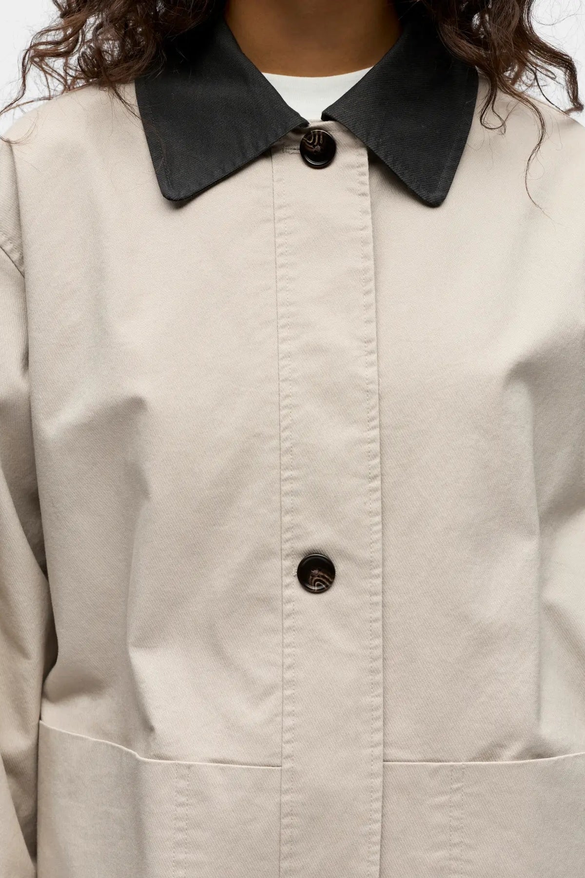 Alora Long Trenchcoat - Birch Magnet