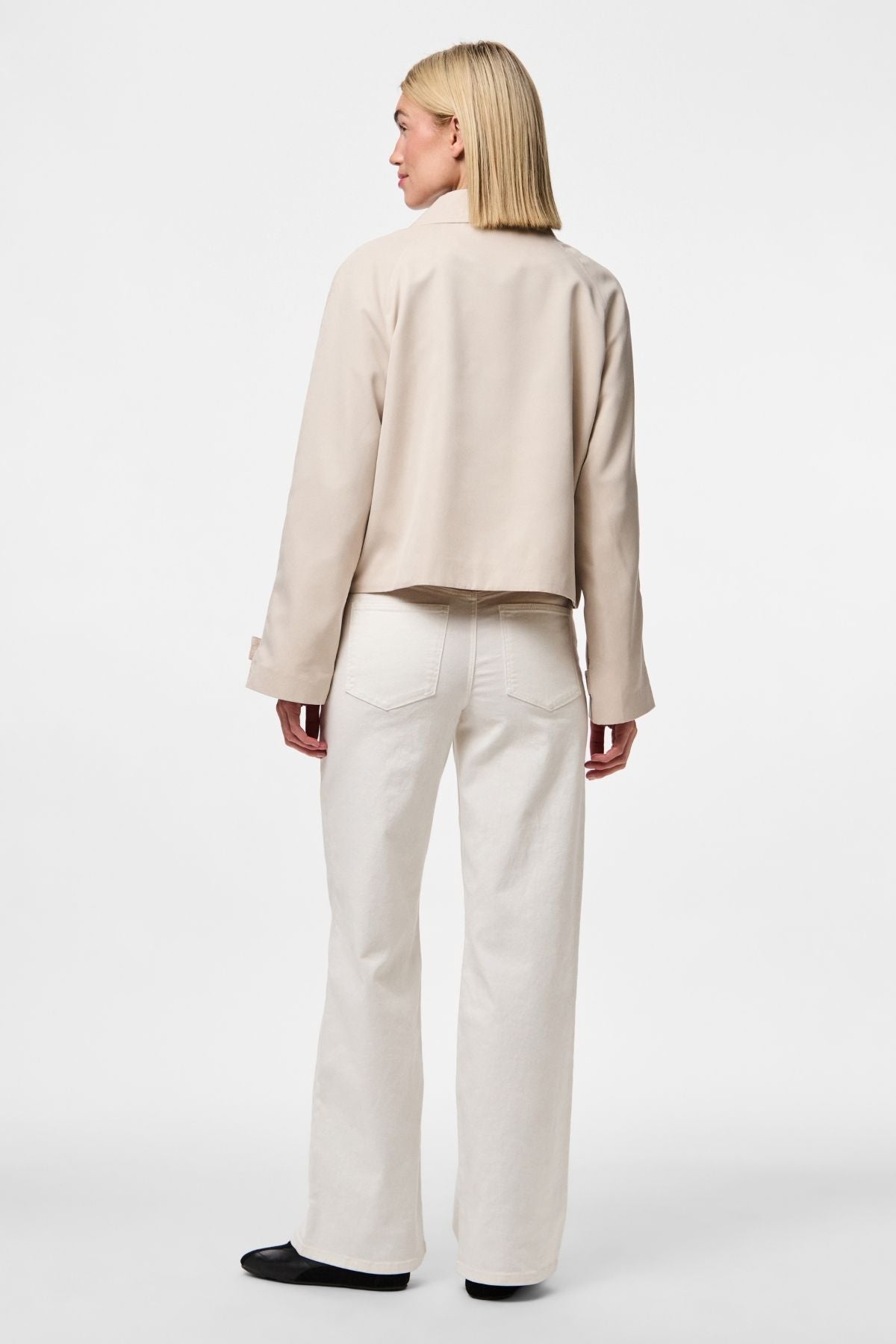 Scarlett Short Trenchcoat - Silver Gray