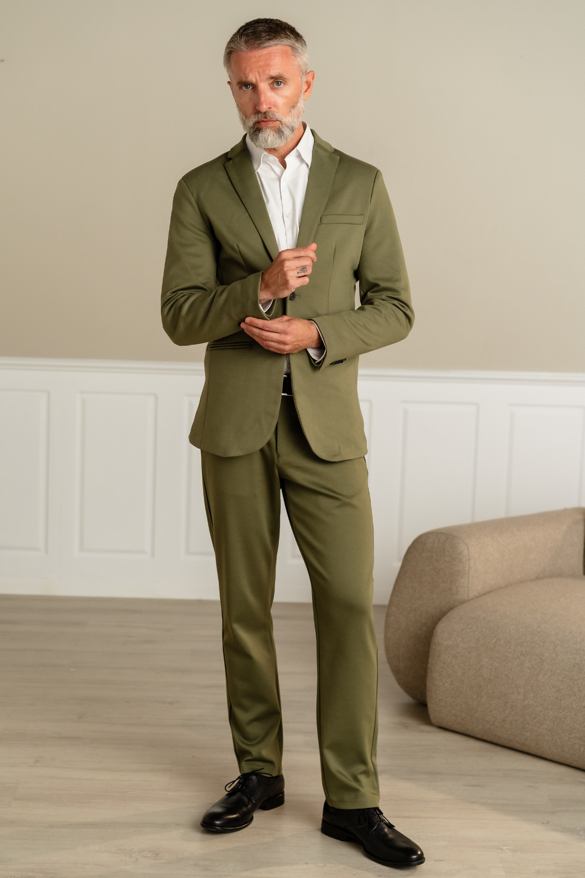 Det Originale Performance Jakkesæt Regular fit - Oliven