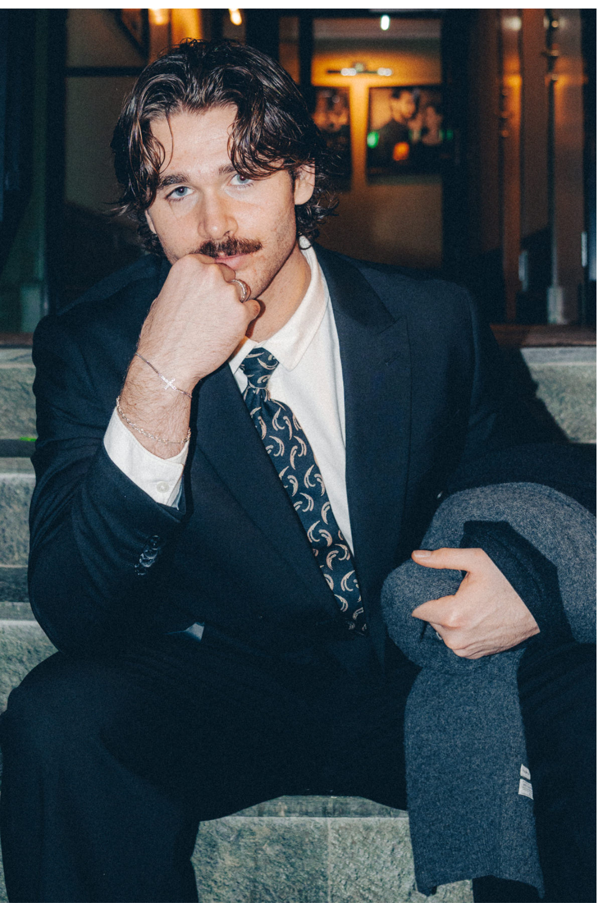 Premium Dobbelttradet Blazer - Sort