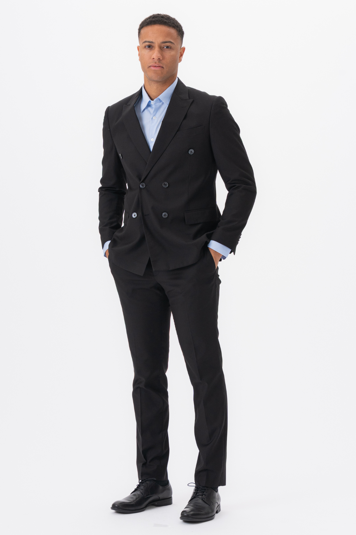 Premium Dobbelttradet Blazer - Sort