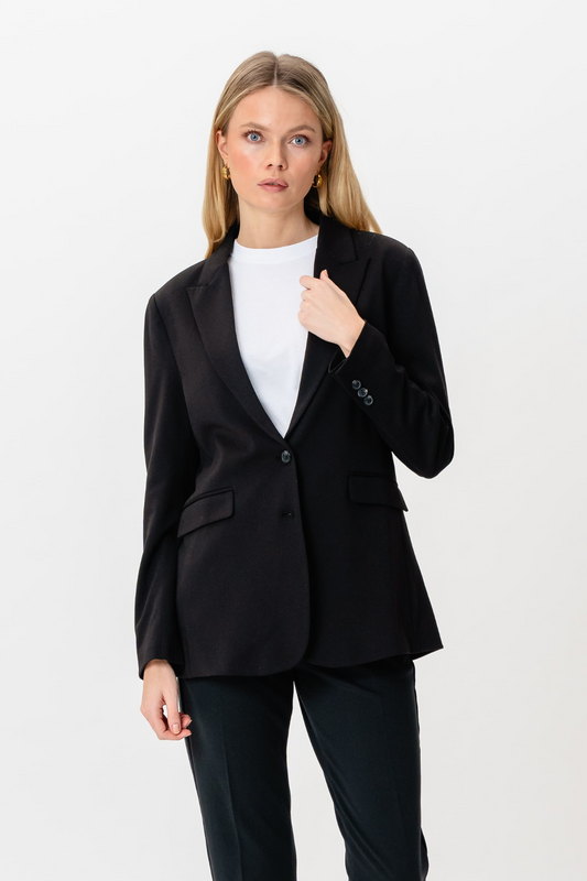 Klassisk fit Blazer - Sort