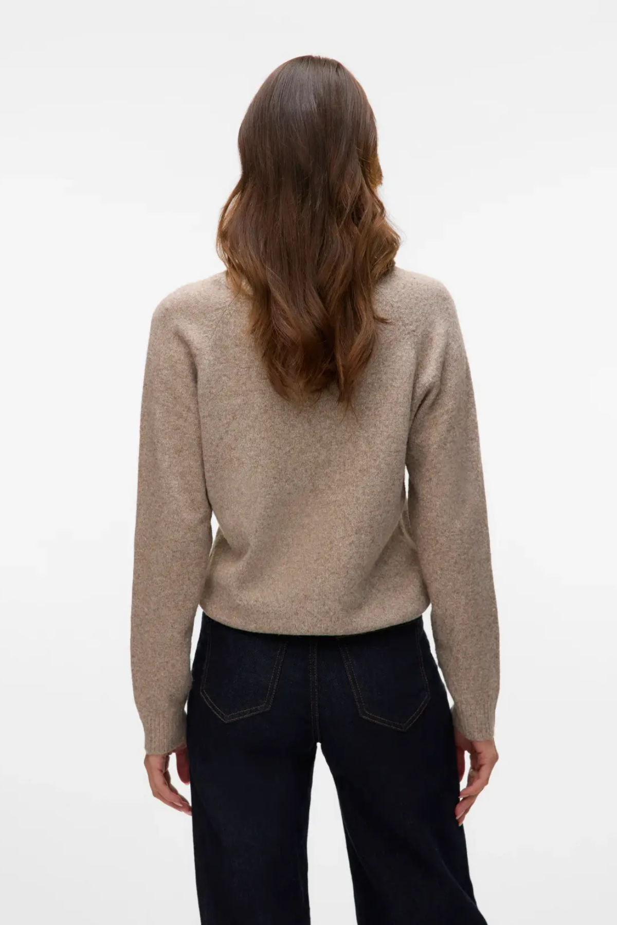 Doffy O-hals Bluse - Moon Rock Melange