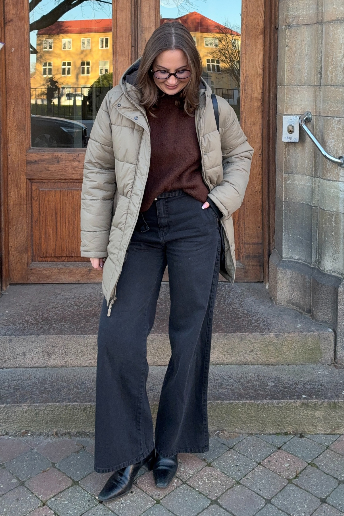 Lang Puffer Jakke - Sand