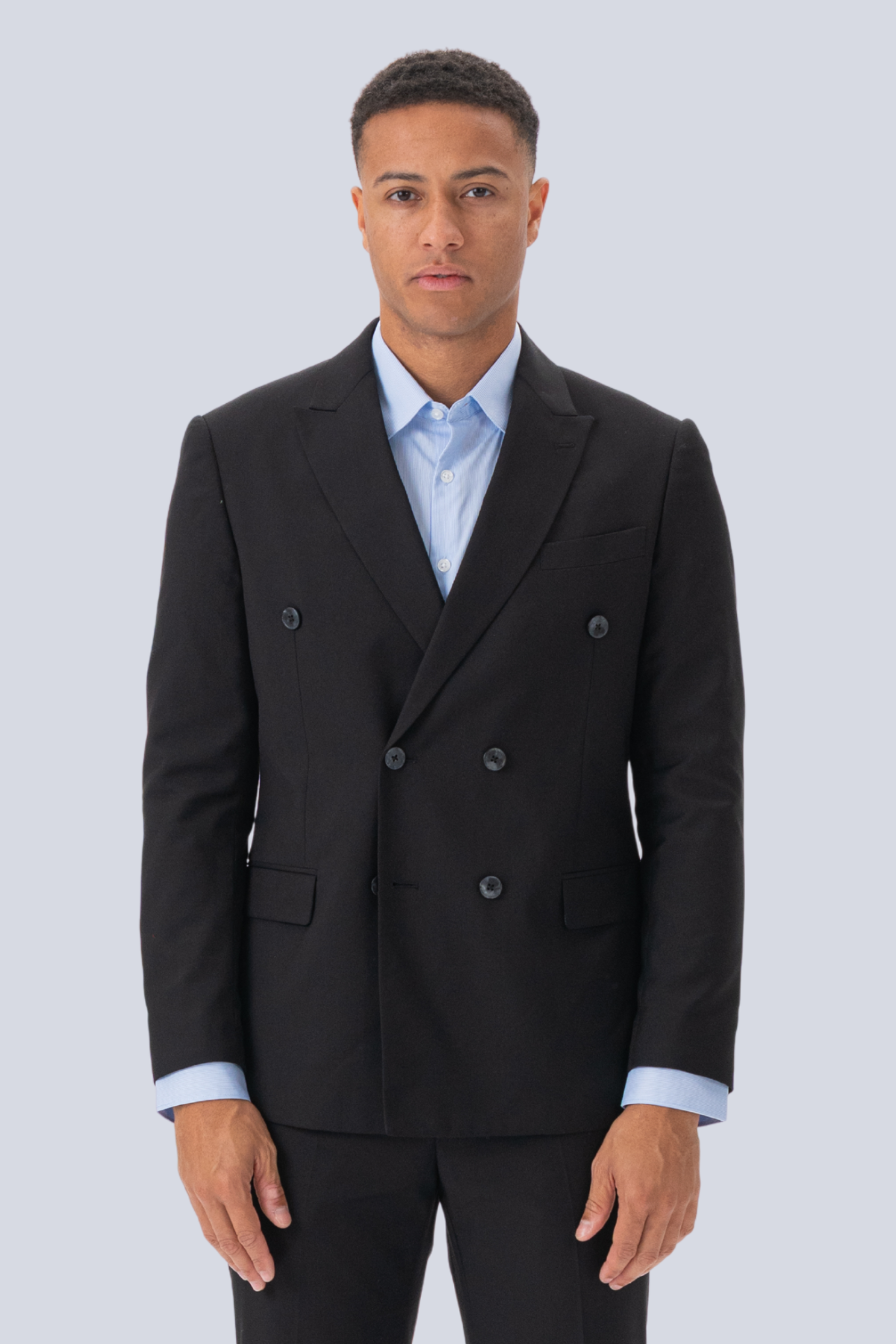 Premium Dobbelttradet Blazer - Sort