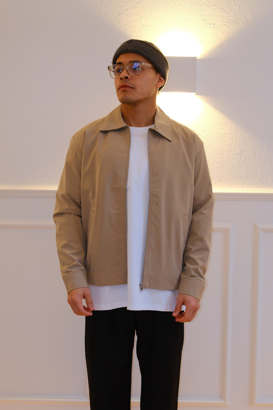 Milan Zipper Jacket - Beige