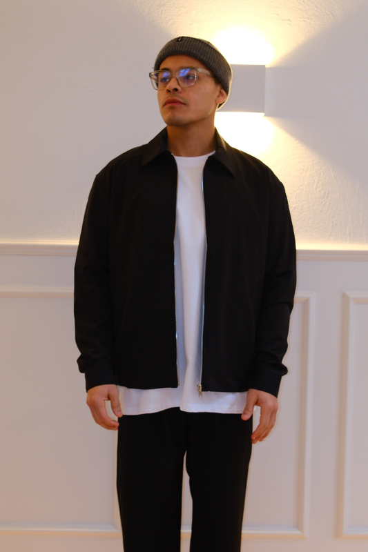 Milan Zipper Jacket - Sort