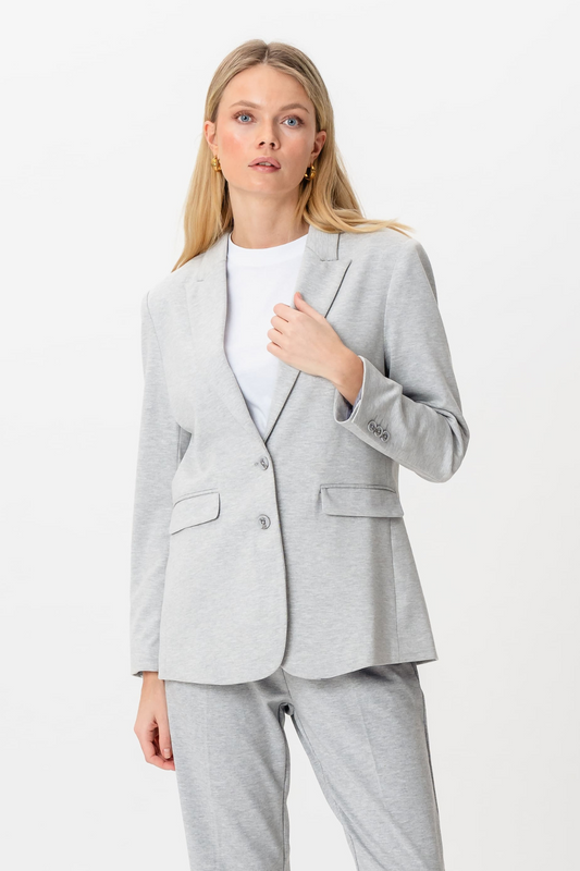 Klassisk fit Blazer - Lysegrå