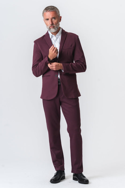 Det Originale Performance Jakkesæt Regular fit - Burgundy
