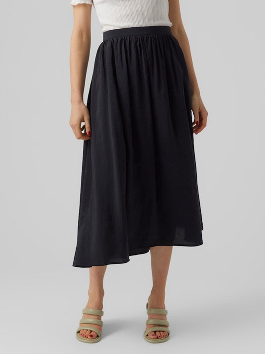 Florence Højtaljet Nederdel - Sort