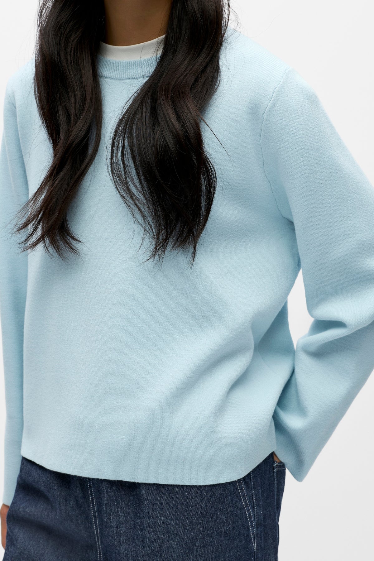 Reynard O-Neck Pullover - Vinterhimmel