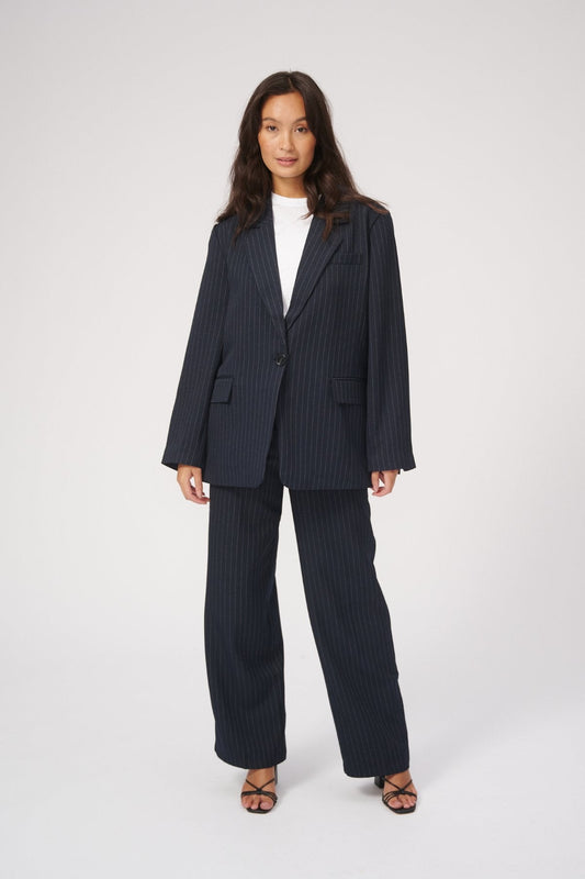 Oversized Suit - Navy Pinstripe