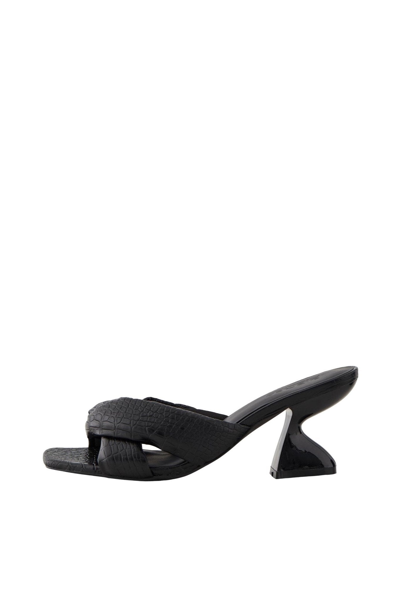 Briella Croco Sandal - Sort