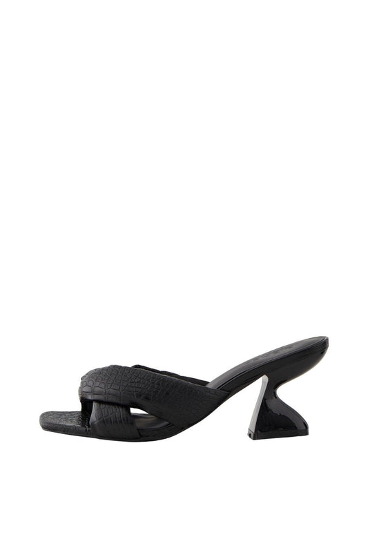 Briella Croco Sandal - Sort